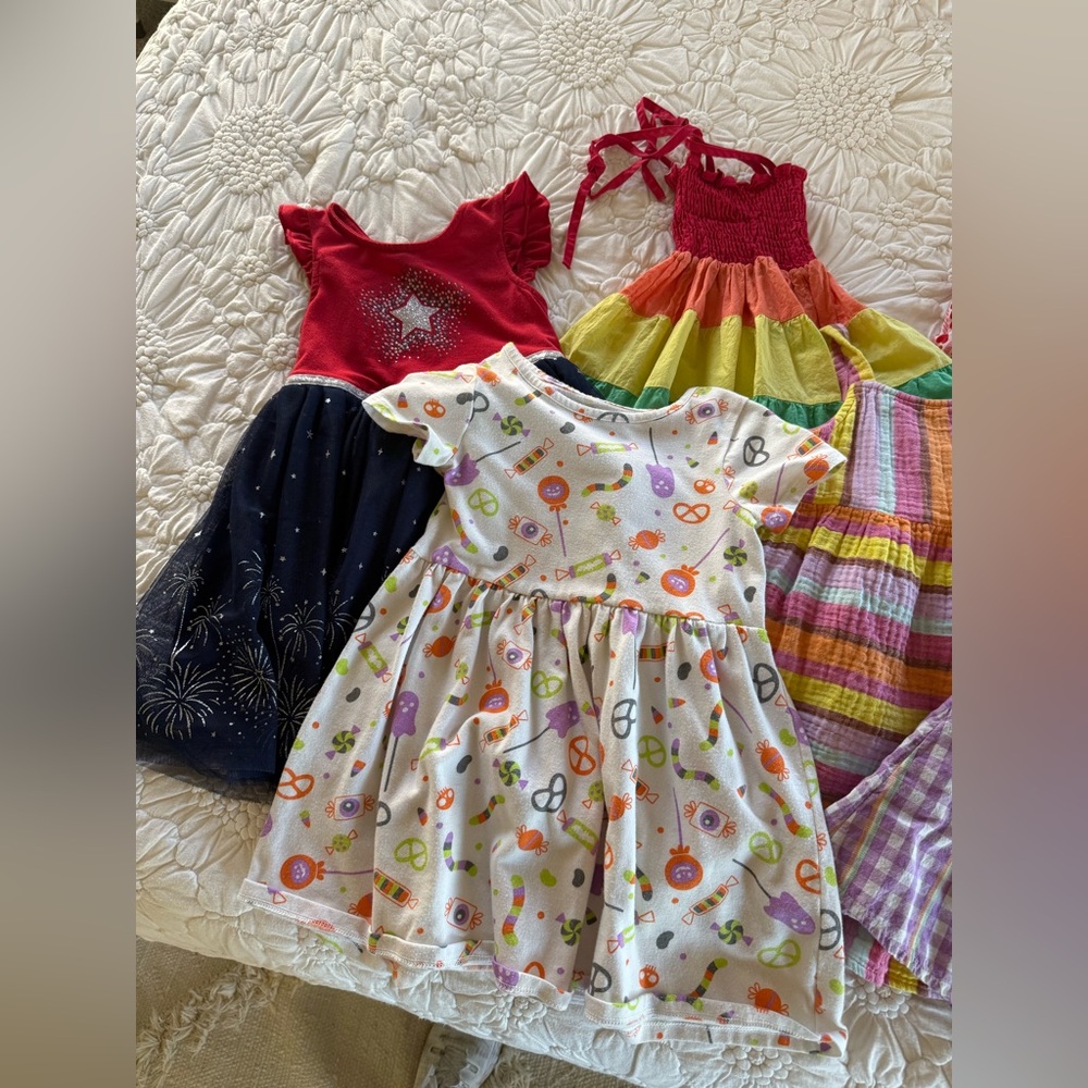 Bundle of 7 Little Girl Dresses - Picture 4 of 16